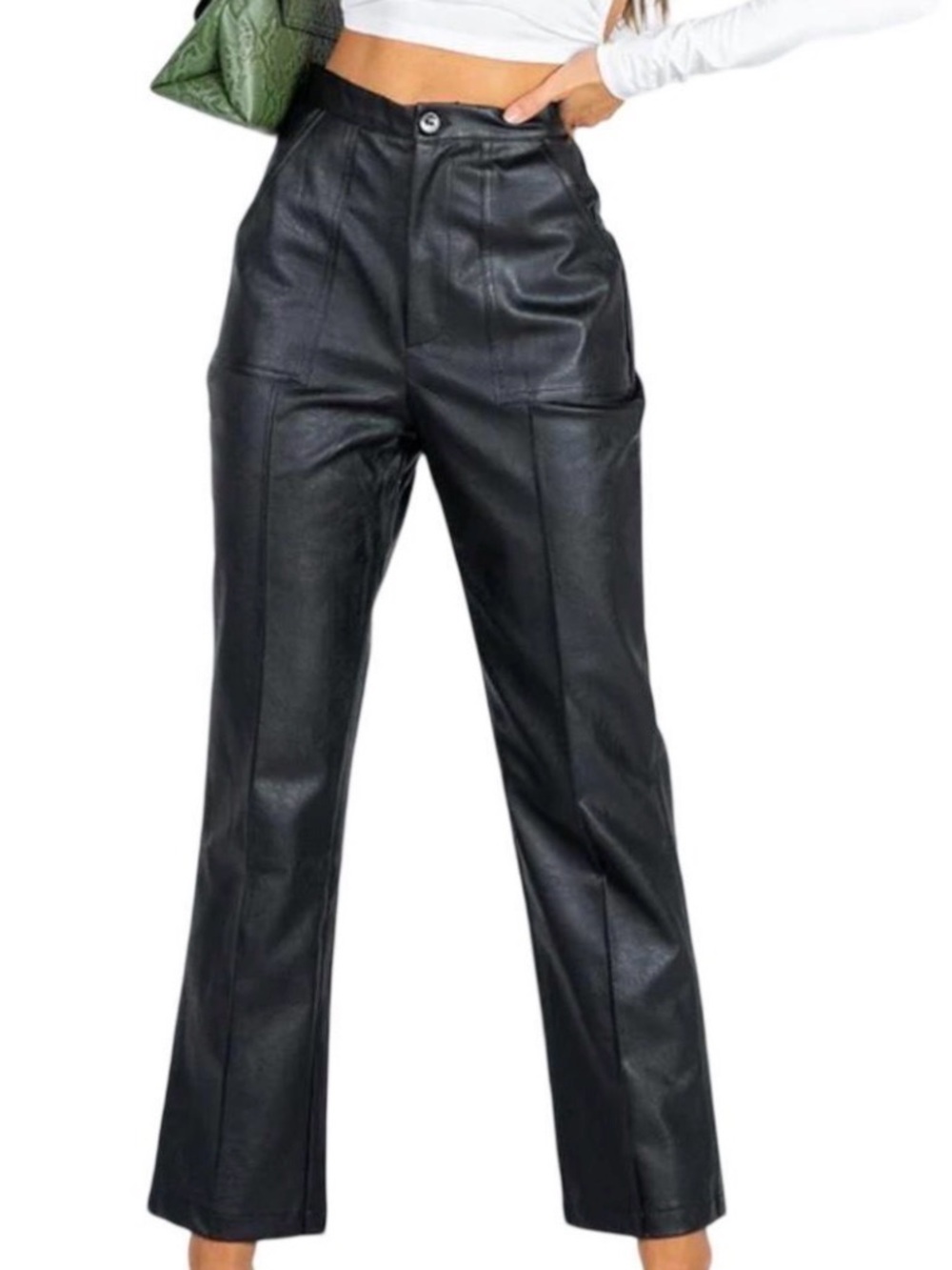 Princess Polly Encore Pants Faux Leather‎ Trousers Ankle